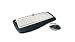 Nortek D-Sign WL Desktop. Wireless Multimedia Keyboard and Wireless Rechargable Mouse Kit. In Silver/Black