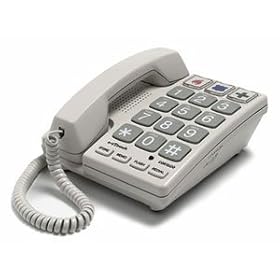 Cortelco 240085VOE21F EZ Touch Big Button Corded Telephone Sandstone