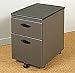 [Item]: Mobile File Cabinet [Additional Info]: Mobile File Cabinet Easily Moves to New Locations. Features pewter media two-drawer cabinet, two-slot CD storage drawers and letter/legal size file drawer. Casters for mobility with two locking casters.