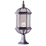 Beveled Glass 1 Light Post Mount Lantern – Swedish Iron