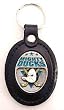 Anaheim Mighty Ducks Large Leather & Pewter Team Key Fob - NHL Hockey Fan Shop Sports Team Merchandise