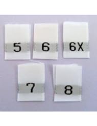 Mixed Child Size Labels (5, 6, 6X, 7, & 8) Package of 50