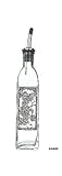 Bella Casa Glass & Pewter Olive Oil or Soap Bottle with Chrome Pour Spout