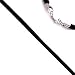 16 Inch Long 2.0mm Diameter Black Leather Cord Necklace w/Sterling Silver Clasp