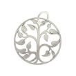 Round Open Design Family Tree of Life Pendant in Silver Plated Bronze, 1 1/8" Diameter, #7441