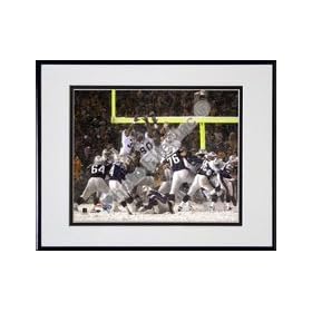  Adam Vinatieri, Game Winning Field Goal 2001 Divisional Playoffs inch Double Matted 8 inch X 10 inch Photograph in Black Anodized Aluminum Frame