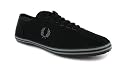 FRED PERRY B3075 CANVAS TRAINERS BLACK/GREY