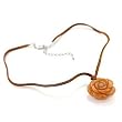 Rhodium Plated Brass Necklaces with Orange Jade CZ, 16 Inches Rhodium Plated Brass Necklaces with Orange Jade CZ, 16 Inches