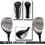 Confidence Graphite Hybrid Rescue Wood Golfschlaeger - 3 Lofts, Damen Rechtshaender, 24 Grad - 