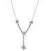14K White Gold Diamond Flower Y Neckless 20 (CLOSE OUT)