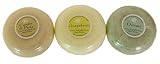 Grapefruit, Cassis Pear, Ocean Seaweed Assortment ~ 3 bars of Pure Vegetable soap Enriched with Shea Butter,150 gram, 5.25 oz round soap