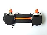 King of Flash Reflective Neon Orange Neoprene Dual Bottle Hydration Running, Jogging, Cycling Water Belt Bum Bag