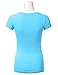 DRESSIS Women's Basic Deep Plunging V neck Cap Sleeve Slim T-Shirt (36 Colors)