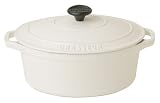 CHASSEUR(シャスール) オーバルキャセロール 25cm ホワイト CH37325WH