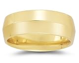 8 mm Knife Edge Comfort-Fit Men's Wedding Band in 14k Yellow Gold