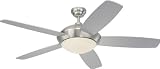 Review Monte Carlo Fans  / Monte Carlo Ceiling Fan 5SLR52BSD Sleek Fan - Brushed Steel Contemporary Indoor Fans 52