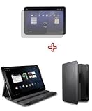 Motorola - Housse et Pochette - Etui protection Cuir folio en Support multi position d'origine + Film ecran - Pour Motorola XOOM