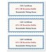 GEO44570 Blue Border Gift Certificates for Copier/Printer, 3 per 8-1/2 x11 Sheet, 75/Pack