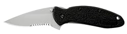 Kershaw Ken Onion Scallion Serrated Folding Pocket Knife with Speed Safe