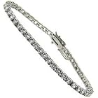 Sterling Silver Thin Line CZ Tennis Bracelet by LEAH HANNA