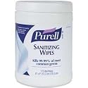 Purell Sanitizing Wipes, 6 x 8 in. Wipes, Canister/175