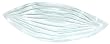 Clear Spanish Recycled Glass Small Leaf Server 21" x 9"