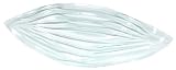 Clear Spanish Recycled Glass Small Leaf Server 21" x 9"