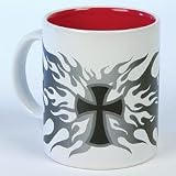 Cross With Flames Ceramic Mug