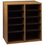 Adjust Organizer,39-3/8x11-3/4x16-3/8,24 Compartment,Oak