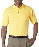 Jerzees Ringspun Cotton Jersey Polo in Maize Yellow in size LG
