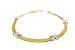 14 Karat White Gold Double-Strand Snake Bracelet, Enhanced with Four x Shaped Pave Set Diamonds.