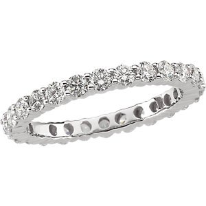 Genuine IceCarats Designer Jewelry Gift 18K White Gold Wedding Band Ring Ring. Size 06.00 1 1/2 Ct Tw Bridal Eternity Band Diamond Eternity Band In 18K Whitegold Size 6