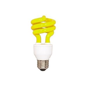 BUG LIGHT COMPACT FLUORESCENT 25 WATT SPIRAL CFL LIGHT BULB 10,000 HOURS REPLACES 100 WATT... by 