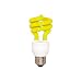 BUG LIGHT COMPACT FLUORESCENT 25 WATT SPIRAL CFL LIGHT BULB 10,000 HOURS REPLACES 100 WATT INCANDESCENT YELLOW BUG LIGHT BULBS