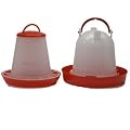 Wells Poultry Equipment - 1 kg eco Plastic feeder 1.5 litre eco plastic drinker set
