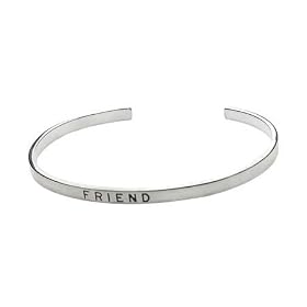 Sterling Silver Friendship Stackable Bracelet - Friend by 
