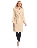 Anne Klein Womens Tonal Print Trench Coat
