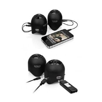 Enceintes Portables noires Mini Beat Stéréo Capdase [Appareils électroniques]