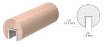 CRL Poplar 2" Diameter Wood Cap Rail - 1/2" or 5/8" Glass by CR Laurence