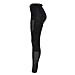 Lookatool Women High Waist Fitness Yoga Sport Pants Nine Points Leggings (S, Black)