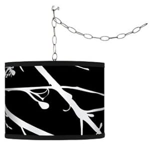 Stacy Garcia Calligraphy Tree Black Plug-In Swag Chandelier