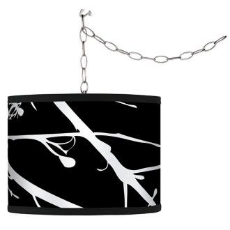 Stacy Garcia Calligraphy Tree Black Plug-In Swag Chandelier