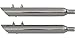 Rush Exhaust Big Louie Slip-On Mufflers - 3in. Baffle - Slash Down - Chrome , Color: Chrome 32001-300