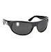 The Wrap Black Sunglasses With Smoke Lens For Larger Faces With 400 UV Protection