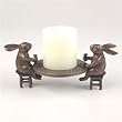 Dining Bunnies Candleholder