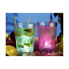 Lunartec Longdrink-Gl�ser mit LED-Farbwechsler, 2er-Set