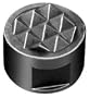 Fairlane 3/4 Dia.x3/8 X-fne M/t Ct Round Design Gripper
