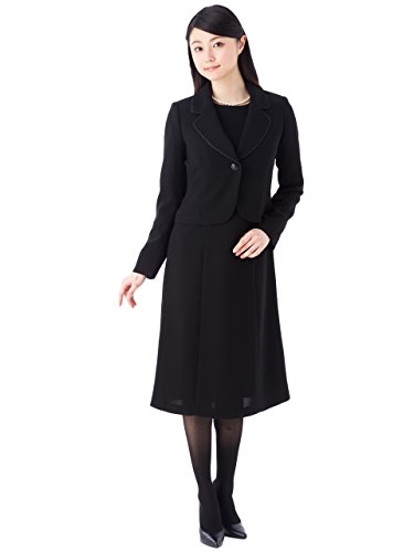 素敵体験 ブラックフォーマルスーツ 洗える 日本製生地 喪服[7号～19号]【210041】