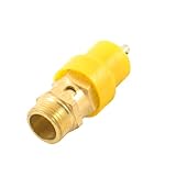 uxcell 圧力リリーフバルブ　圧力安全弁　イエロー　ゴールドトーン　47 X 24mm　プラスチック　金属