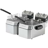 Waring Countertop Dual Commercial Electric Deep Fryer